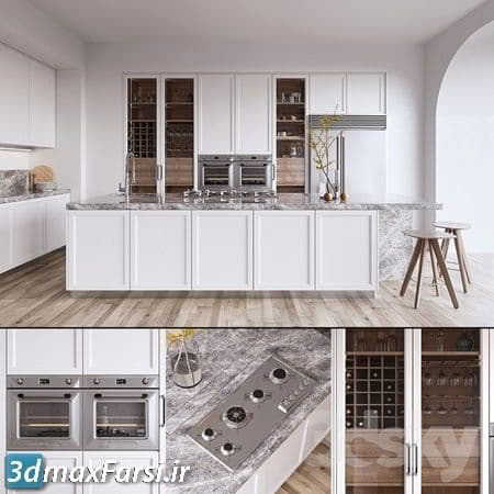 دانلود مدل سه بعدی کابینت کلاسیک Pro 3DSky - Kitchen ORIGINE Aeterna