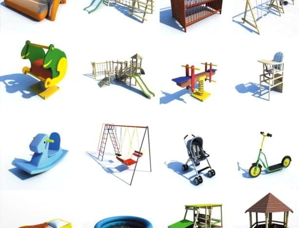 دانلود آبجکت بازی کودک مهدکودک اسباب بازی Dosch 3D: Kid’s Playground