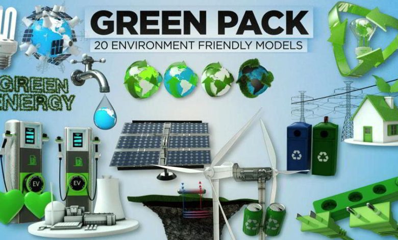 مدل سه بعدی انرژی سبز The Pixel Lab – 3D Green Pack