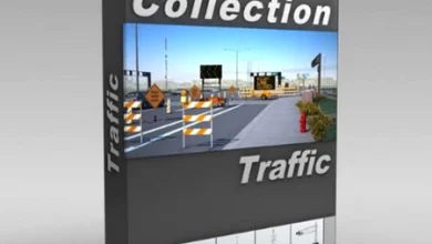 مدل سه بعدی ترافیک شهری DigitalXModels – Volume 05 – Traffic