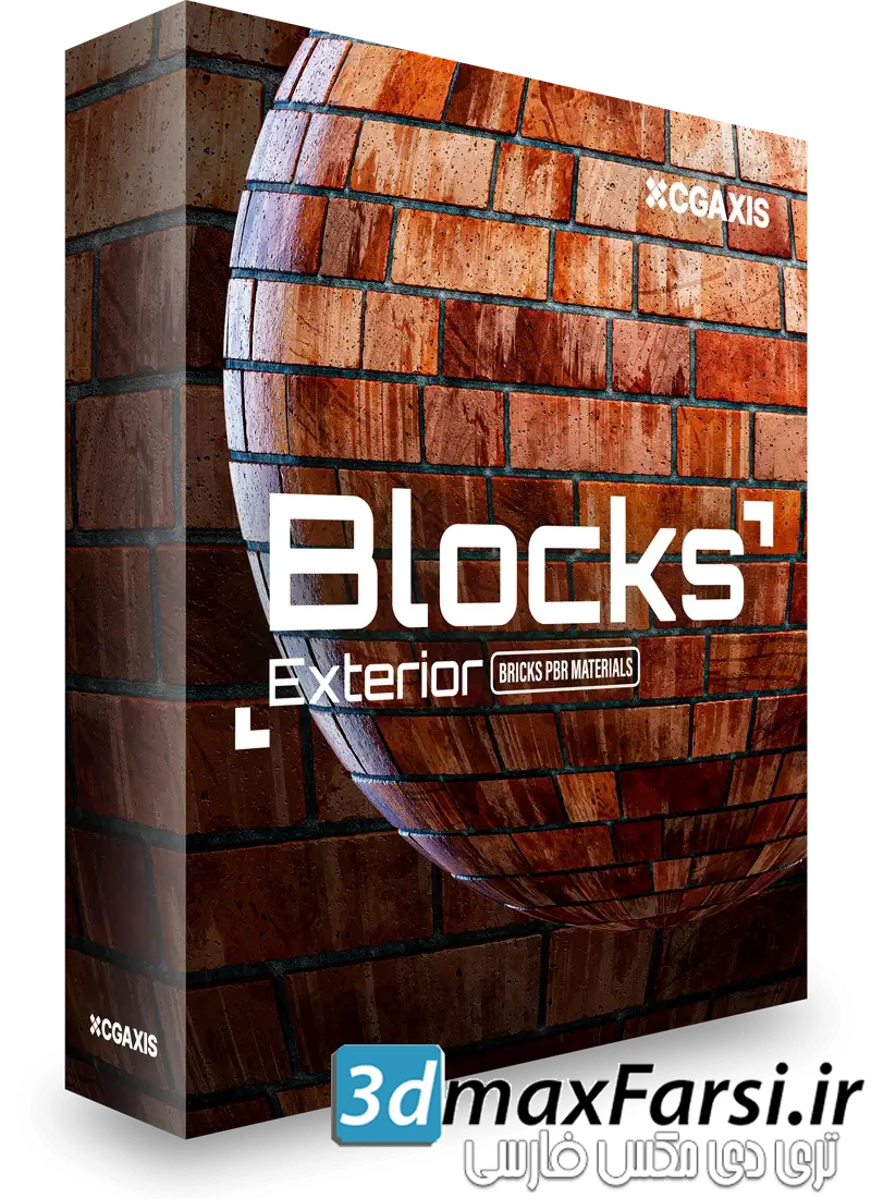 دانلود رایگان متریال آجر CGAxis – Blocks Exterior Brick Walls PBR Textures