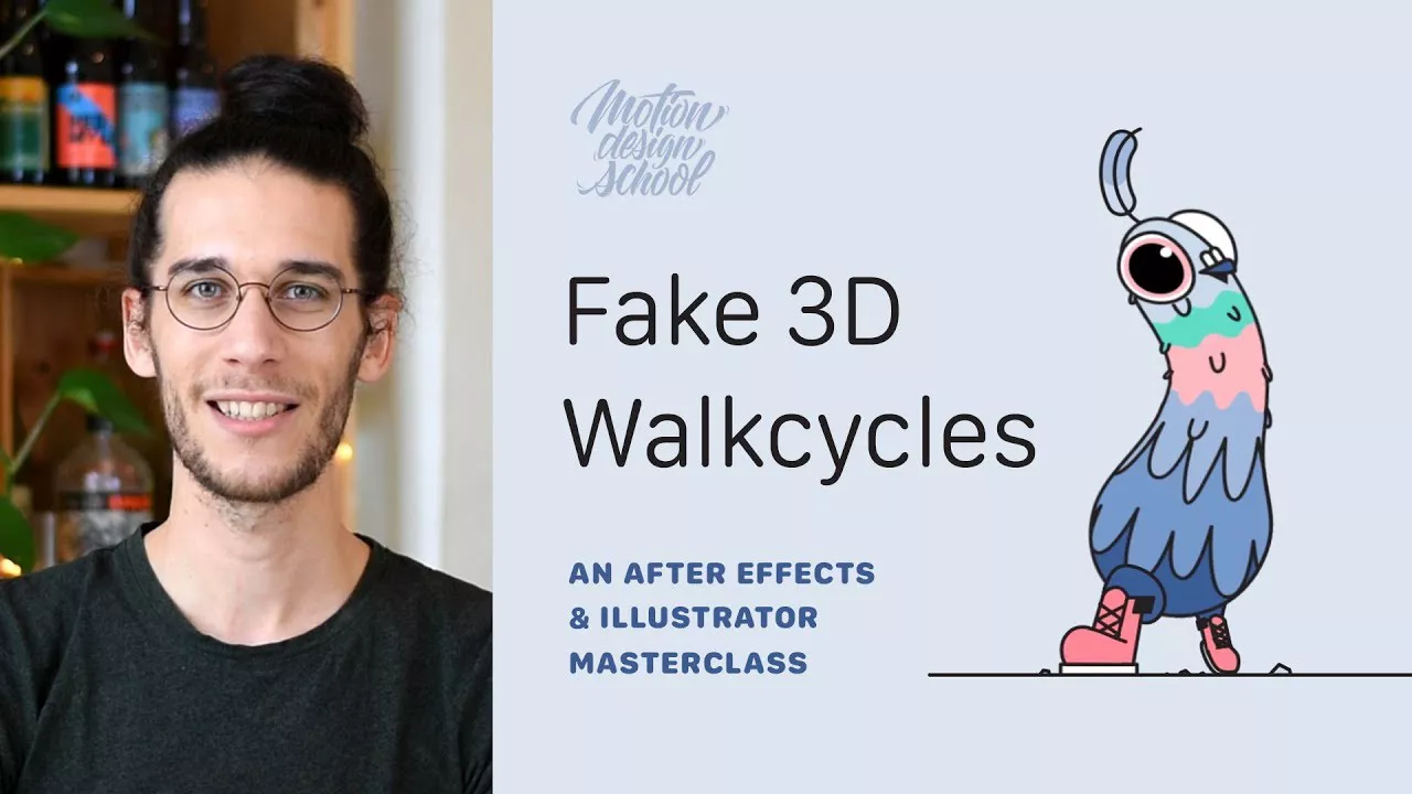 دانلود آموزش Motion Design School – Fake 3D Walkcycles in After Effects Course