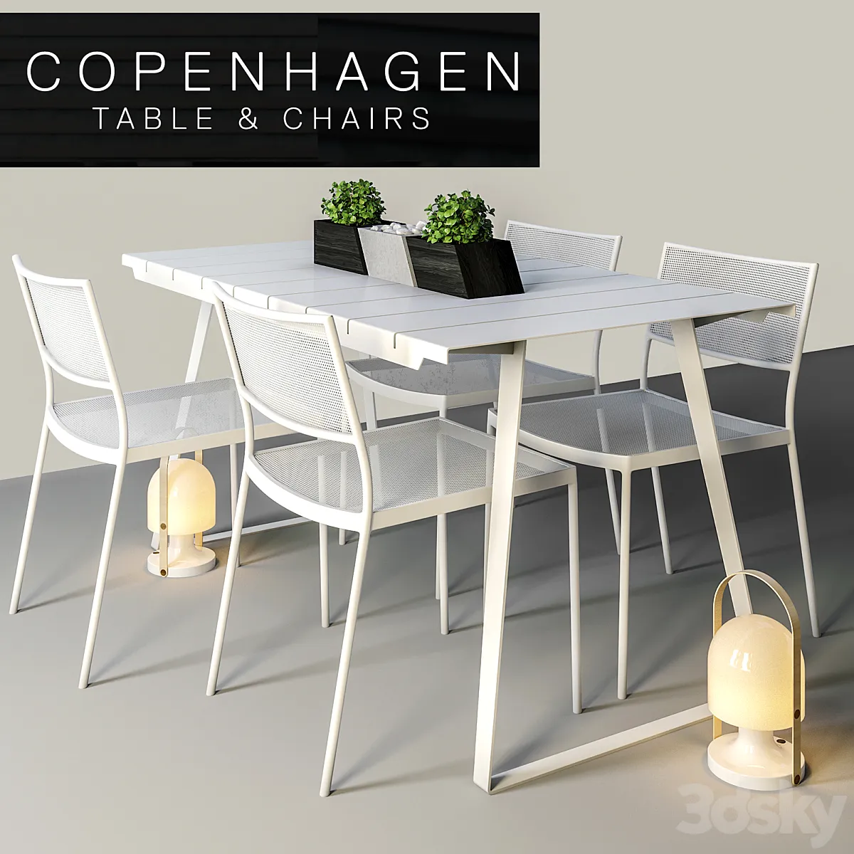 دانلود 3dsky – Copenhagen Chairs & Table – Table + Chair