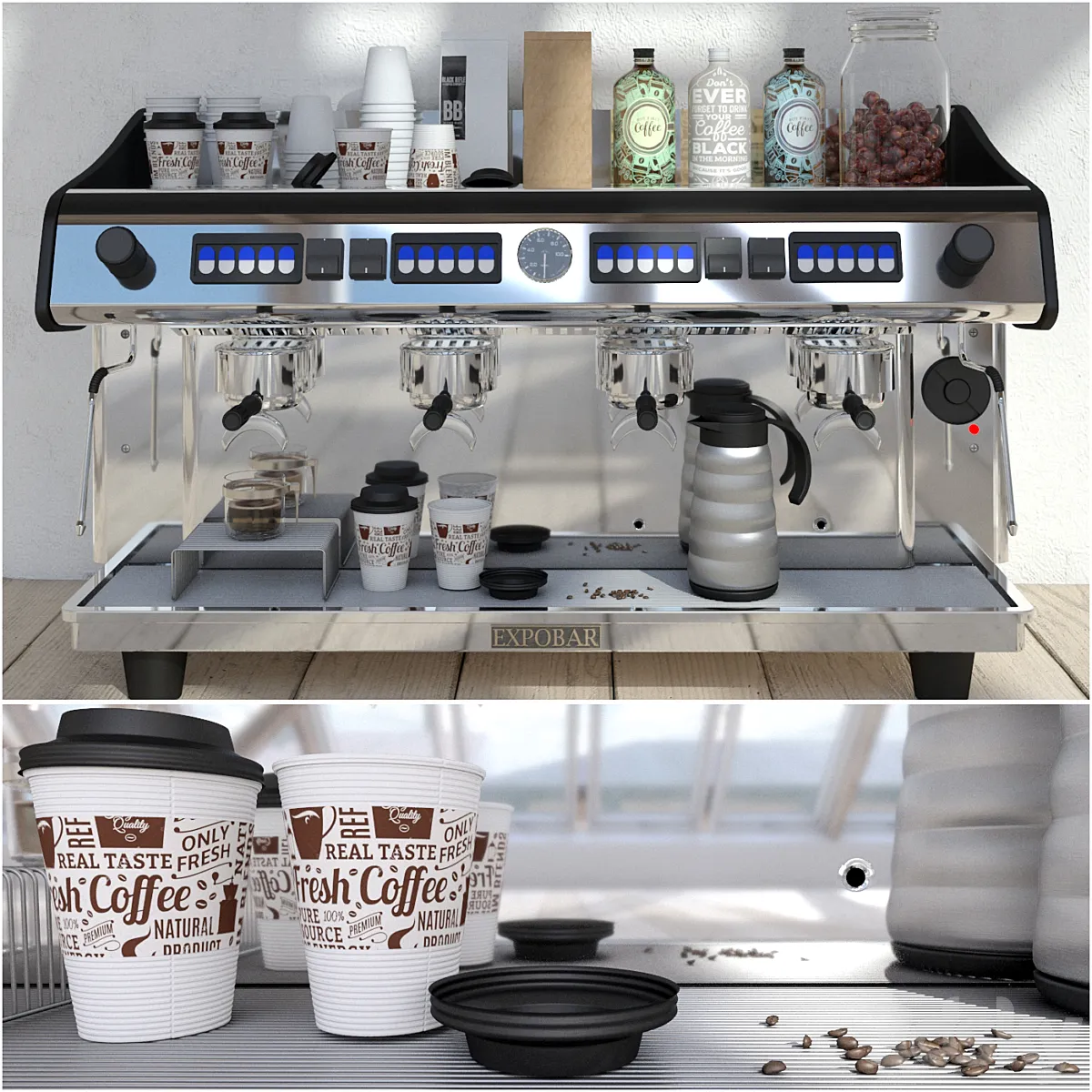دانلود 3dsky – Expobar 4 Group Megacrem Coffee Machine