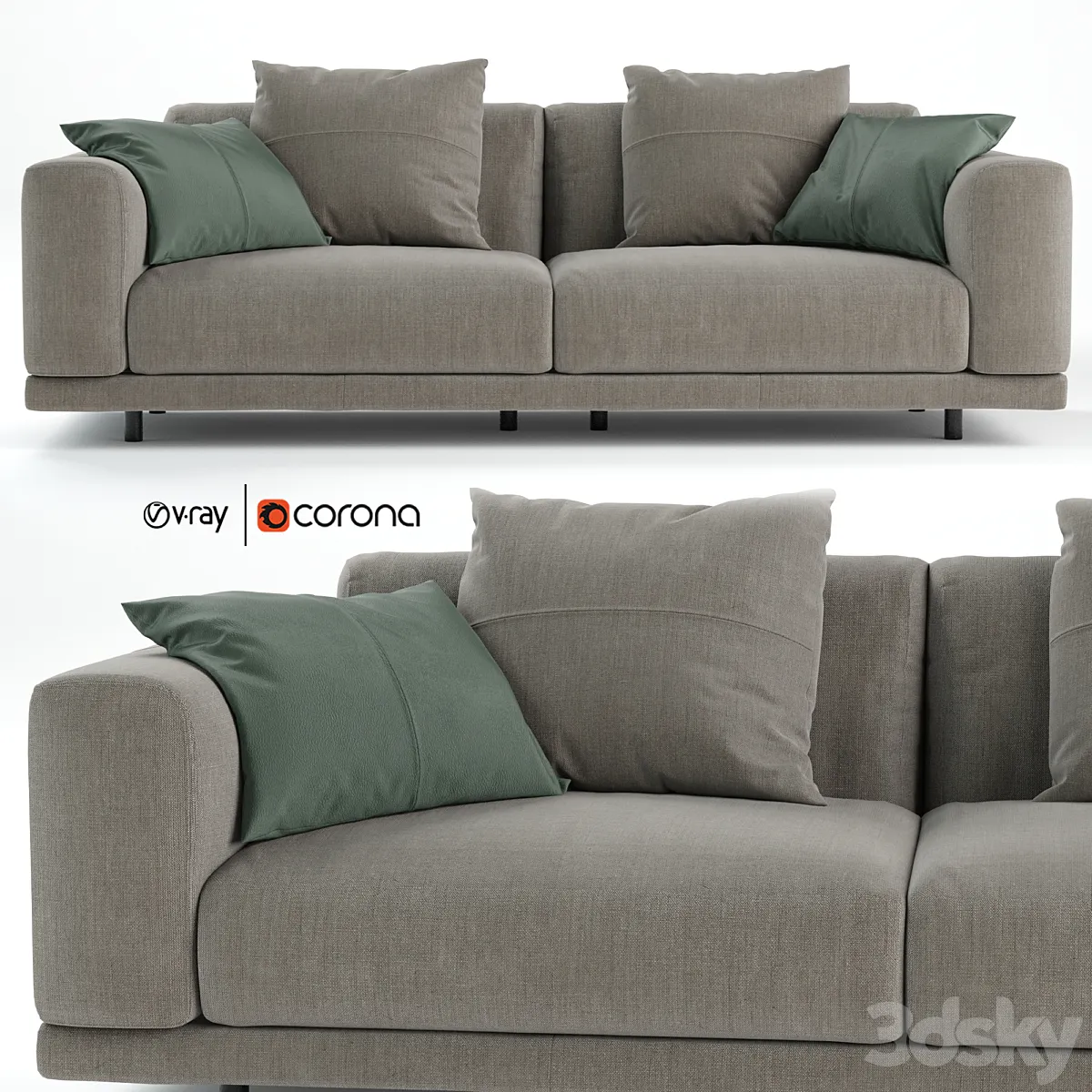 دانلود 3dsky – Nevyll sofa by Ditre italia 230×106 cm