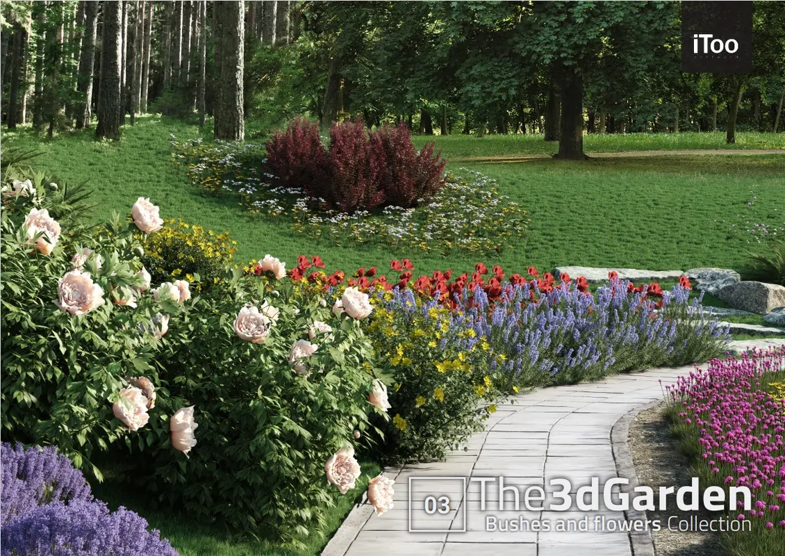 دانلود THE3DGARDEN – Bushes and flowers Collection