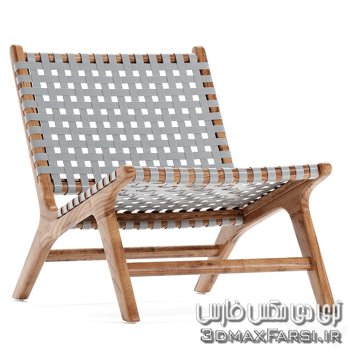 مدل سه بعدی صندلی حصیری تری دی مکس 3dsky – Strap Girona Outdoor Accent Chairs