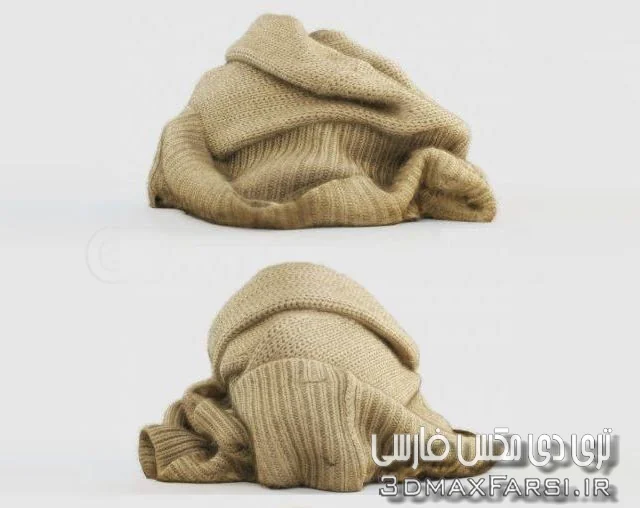 آبجکت ژاکت پشمی تری دی مکس 3dsky – Sweater Scanned - Light wool sweater