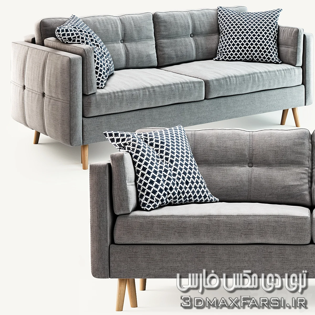 مدل سه بعدی کاناپه تری دی مکس 3dsky – Tivoli Sofa