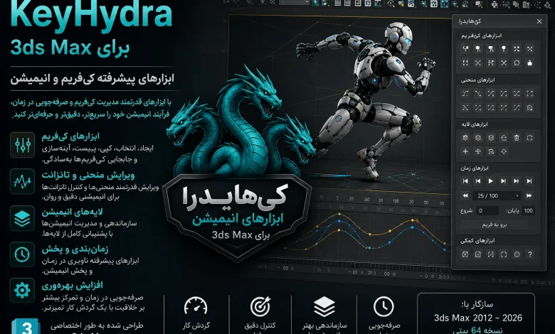 دانلود پلاگین KeyHydra 2025 برای تری دی مکس 2022-2026